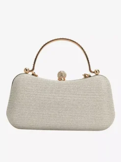 Rhinestone Lock Crossbody Bag Exquisite Party Handbag With Chain For Women 2026