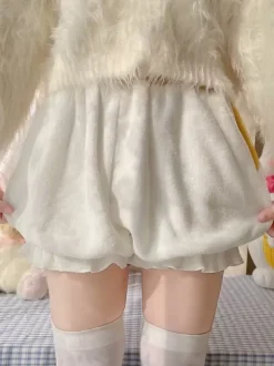 ROCOCO Style Lolita Bloomers Ruffles White Lolita Pant