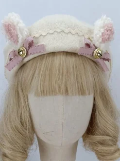 ROCOCO Style Lolita Hat Bows Ruffles Accessory Polyester Mahogany Lolita Accessories