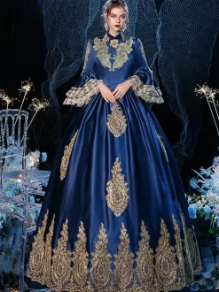 Rococo Victorian Costume Dress Masquerade Lace Cotton Cosplay Costume Carnival