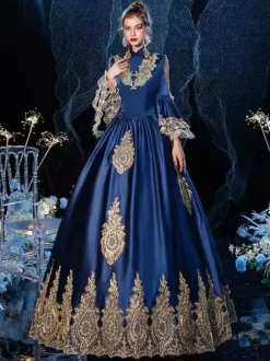Rococo Victorian Costume Dress Masquerade Lace Cotton Cosplay Costume Carnival