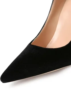 Royal Blue High Heels Velvet Pointed Toe Stiletto Heel Slip On Pumps Women Shoes