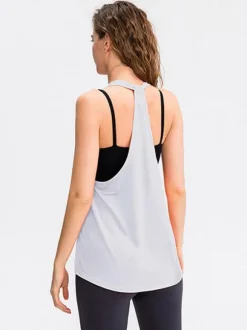 Running Top For Women Jewel Neck Sleeveless Activewear