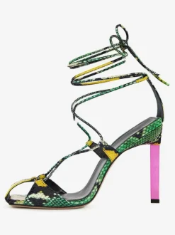 Satin Party Shoes Blue Lace Up High Heel Sandal Shoes For Women