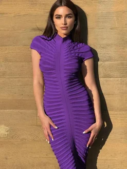 See Through Bodycon Dress Short Sleeve Ruched Night Out Maxi Dresses
