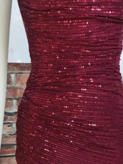 Sequin Maxi Gown With Off-Shoulder And High-slit For Formal Events 2026