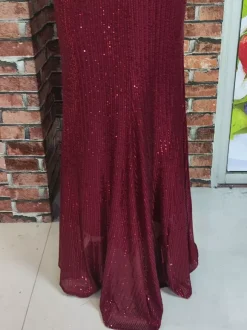 Sequin Maxi Gown With Off-Shoulder And High-slit For Formal Events 2026