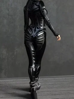 Sexy Cyberpunk Womens Zentai 3D Anatomical Jumpsuit Venice Carnival Skin Suit