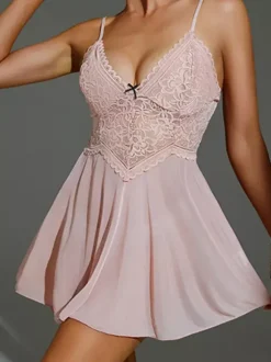 Sexy Daily Casual Lace Black Babydolls & Chemises