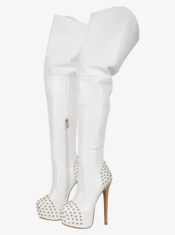 Sexy Stud Over The Knee Boots Platform High Heel Thigh High Boots