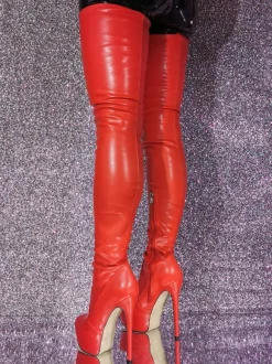 Sexy Thigh High Boots Round Toe Stiletto Heel Over The Knee Boots