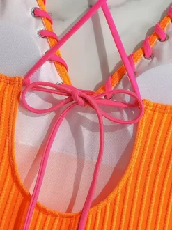 Sexy V-neck One-piece Swimsuit For Summer Beach 2026