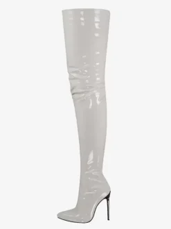 Sexy High Heel Boots Pointed Toe Stiletto Heel Ball Blue Thigh High Boots Over The Knee Boots