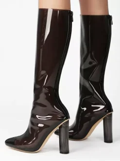 Sexy High Heel Boots Pointed Toe Zipper Party White Thigh High Boots Over The Knee Boots