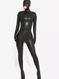 Sexy Latex Catsuits Black Full Bodysuit Gimp Suit