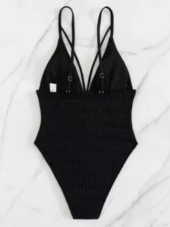Sexy One Piece Swimsuit With Cut Out V-Neck Monokini For Women 2026