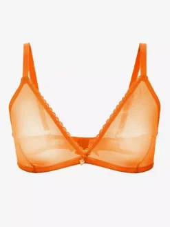 Sheer Mesh Demi Underwire Bra White Daily Casual Lingerie