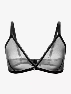 Sheer Mesh Demi Underwire Bra White Daily Casual Lingerie