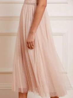 Short Bridesmaid Dress Chiffon Sleeveless Zipper Square Neck Wedding Party Dresses