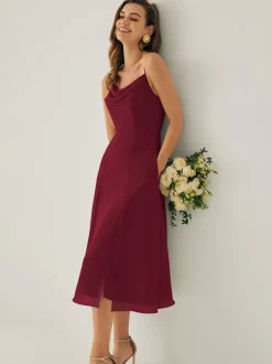 Short Bridesmaid Dress Chiffon Sleeveless Zipper Square Neck Wedding Party Dresses