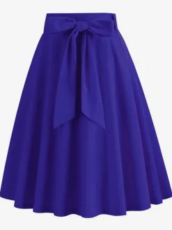 Short Skirt For Women Bows Raised Waist Layered Vintage Bottoms