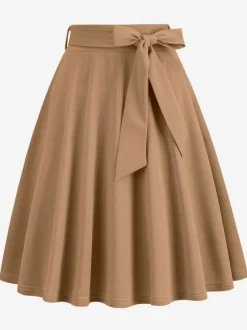 Short Skirt For Women Bows Raised Waist Layered Vintage Bottoms