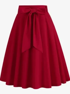 Short Skirt For Women Bows Raised Waist Layered Vintage Bottoms