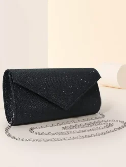 Shoulder Bag With Chain Shiny Evening Handbag For Women 2026