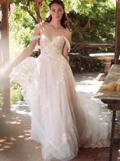 Simple Wedding Dress Lace Sweetheart Neck Sleeveless Pleated A-Line Bridal Gowns Free Customization