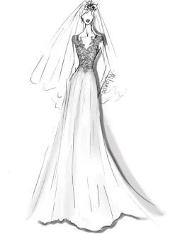 Simple Wedding Dresses 2026 Chiffon A Line V Neck Sleeveless Lace Beaded Bridal Gowns With Train