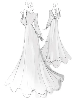 Simple Wedding Dress Lycra Spandex Bateau Neck Long Sleeves Lace A Line Bridal Gowns