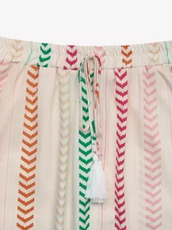 Skirts Apricot Bohemian Stripes Summer Mid-calf Length Women's Bottoms