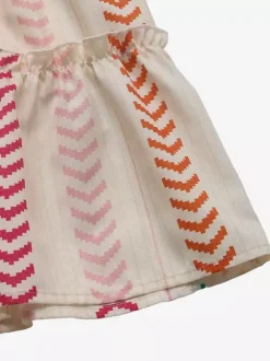 Skirts Apricot Bohemian Stripes Summer Mid-calf Length Women's Bottoms
