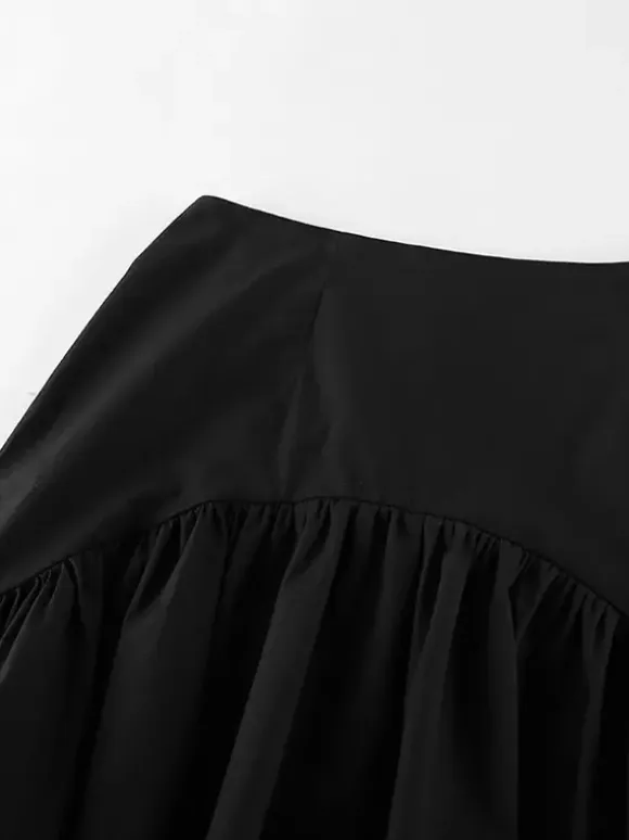 Skirts Black Irregular Short Women's Bottoms