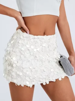 Skirts Silver Fall Mini Women's Bottoms