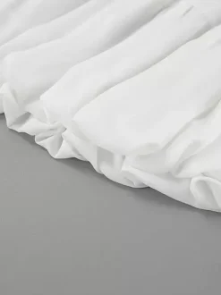 Skirts White Chiffon Elegant Mini Women's Bottoms
