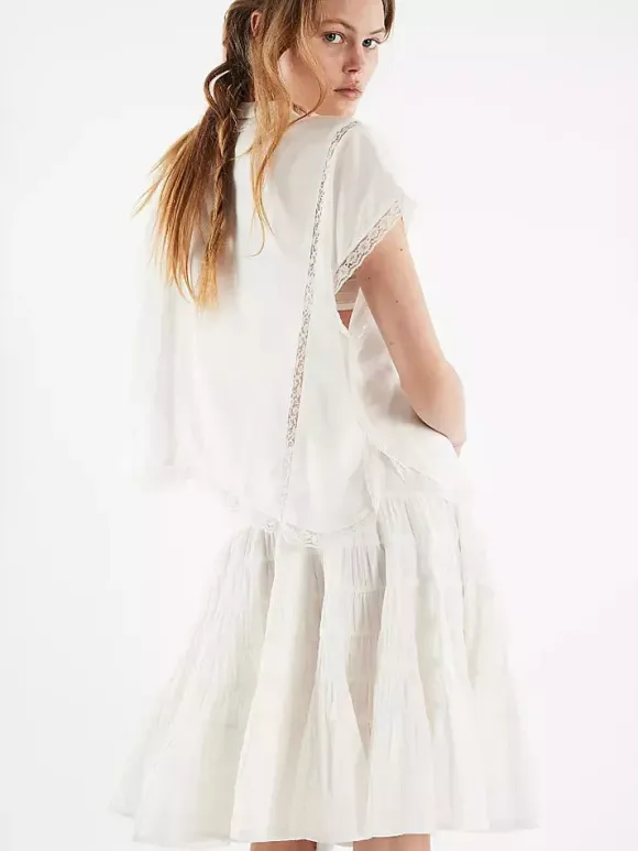 Skirts White Natural Waist Chic Pleated Women's Bottoms