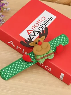 Slap Bracelet Slap Band Kids Christmas Toys Reindeer Light