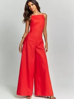 Sleeveless Jumpsuit With Wide-Leg For Women 2026