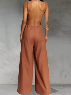 Sleeveless Jumpsuit With Wide-Leg For Women 2026