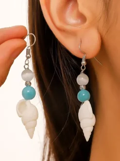 Small Conch Bohemian Earrings For Women 2026