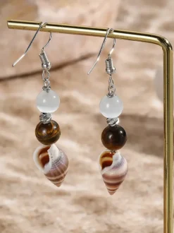 Small Conch Bohemian Earrings For Women 2026