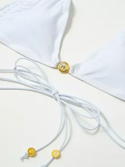 Solid Color Elastic String Bikini 2 Piece Set For Summer 2026
