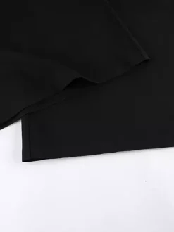 Sophisticated French Style Co-ord Set Women - Puff Sleeve Notch Collar Top Black Wide Leg Pants - Summer Workwear 2026