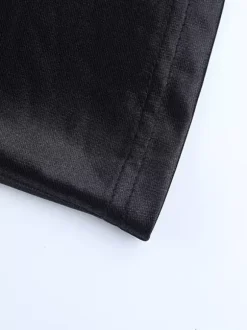 Spaghetti Strap Corset Maxi Dress For Women - Black Elegant Bodycon Gown - Spring Evening Wedding Guest 2026