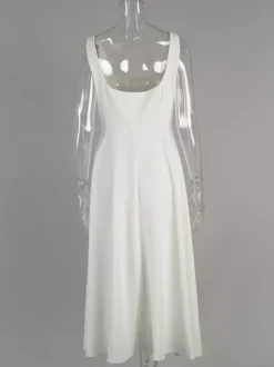 Square Neck Sleeveless A-line Maxi Dress For Summer 2026
