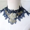 Steampunk Lolita Necklace Lace Metal Detail Two Tone Lolita Choker