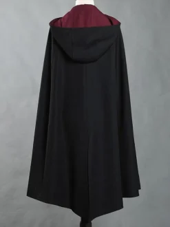 Steampunk Lolita Poncho Black Polyester Color Block Spring Lolita Outwears