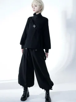 Steampunk Lolita Coats Black Polyester Top Top Fall Lolita Outwears