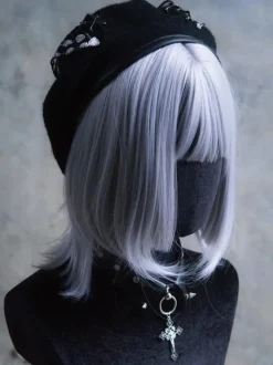 Steampunk Lolita Hat Black Accessory Butterfly Pattern Polyester Lolita Accessories